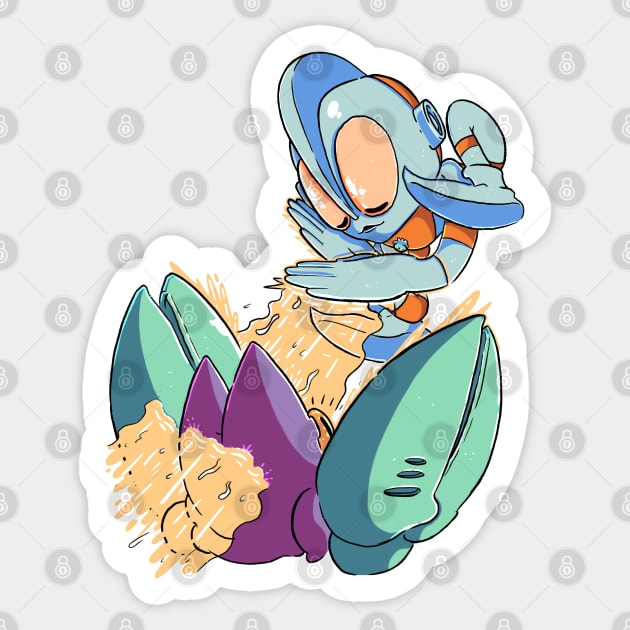 Ultraman Fights Alien Baltan Sticker by Hojyn